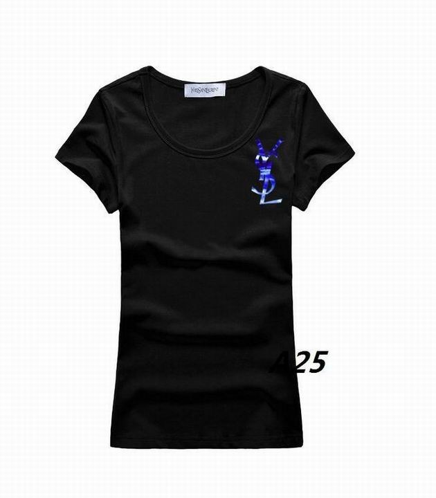 YSL short round collar T woman S-XL-033